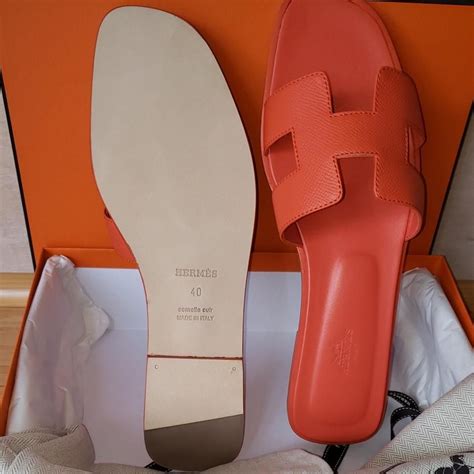 hermes orange sandals|Hermes sandals authentic.